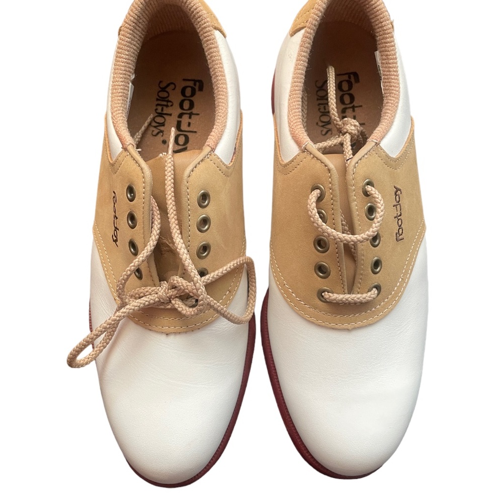 FootJoy Ladies 6 M Golf Shoes Tan Off White (imperfections)